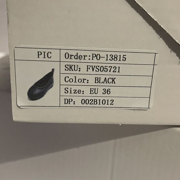 FEVERSOLE Women Flat Shoes Size 6 Soft Cushion Black Elastic Adjustable - Picture 8 of 12